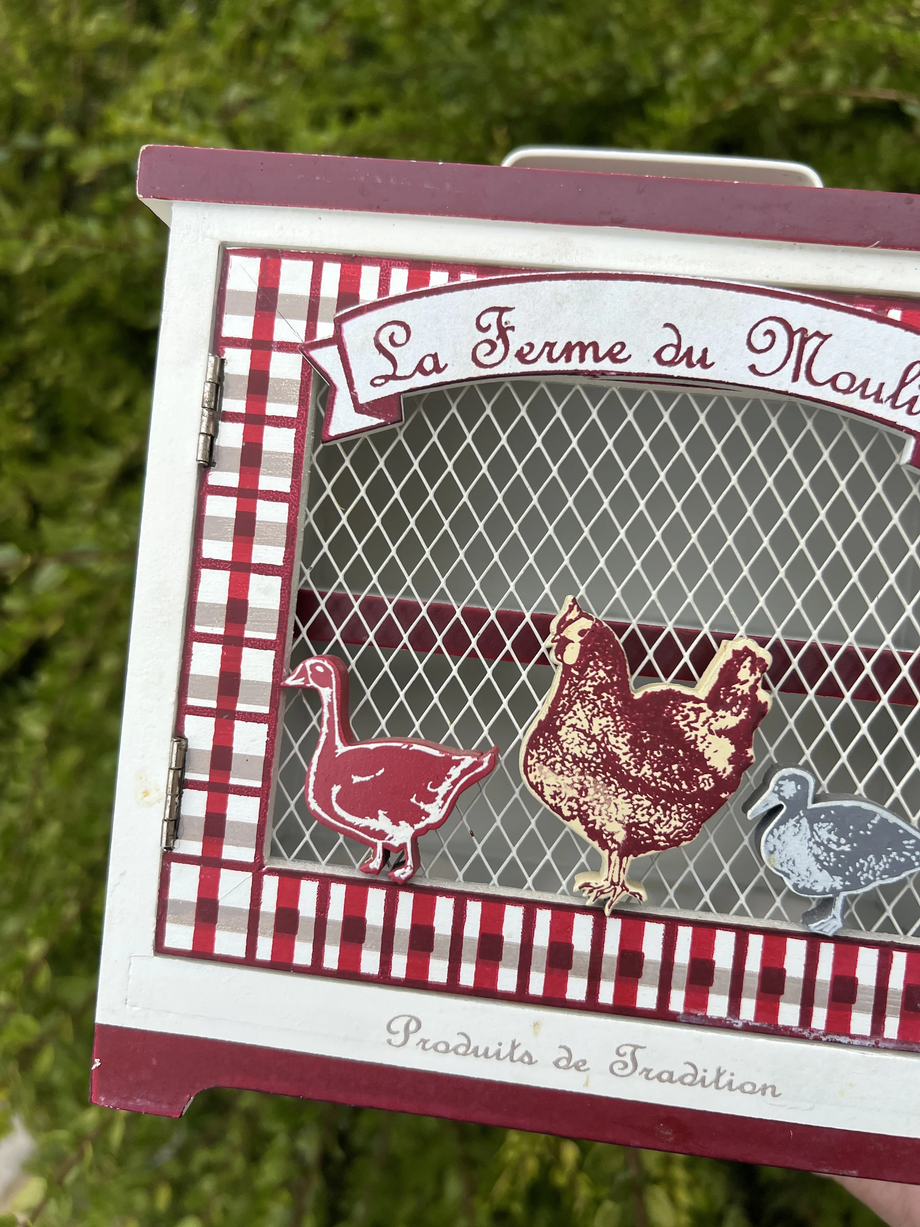 🥚 Houten eierdoos La Ferme du Moulin vintage landhuisdecoratie met magneetsluiting – photo 7